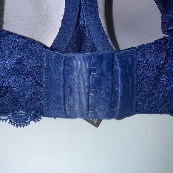 Victoria’s Secret Dream Angels Strapless Bra 36C Navy Blue Lace Push‑Up Grey - Picture 10 of 16